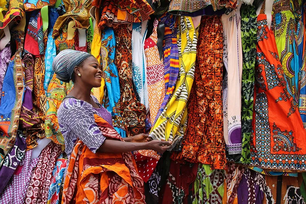 Ankara and Kente fabrics